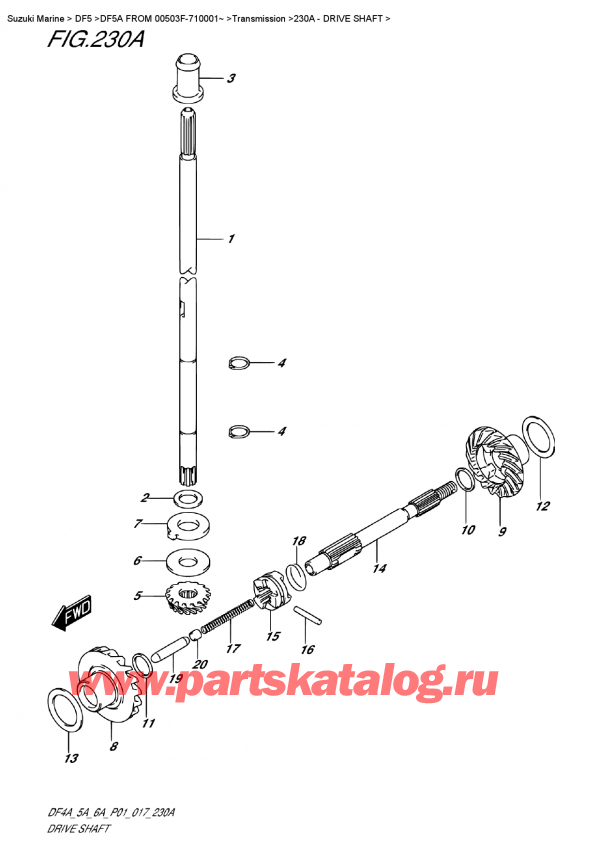   ,    , Suzuki DF5A S/L FROM 00503F-710001~   2017 ,   