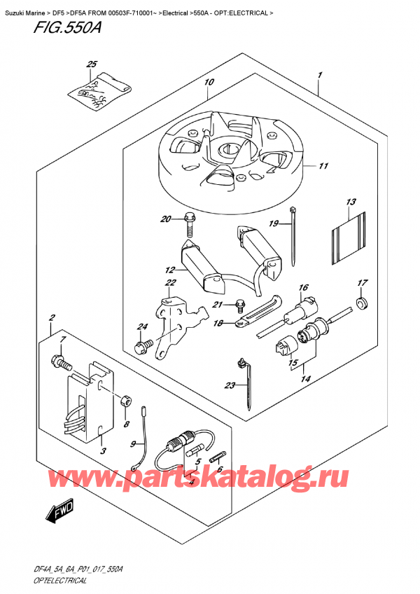 ,   , Suzuki DF5A S/L FROM 00503F-710001~ , Opt:electrical