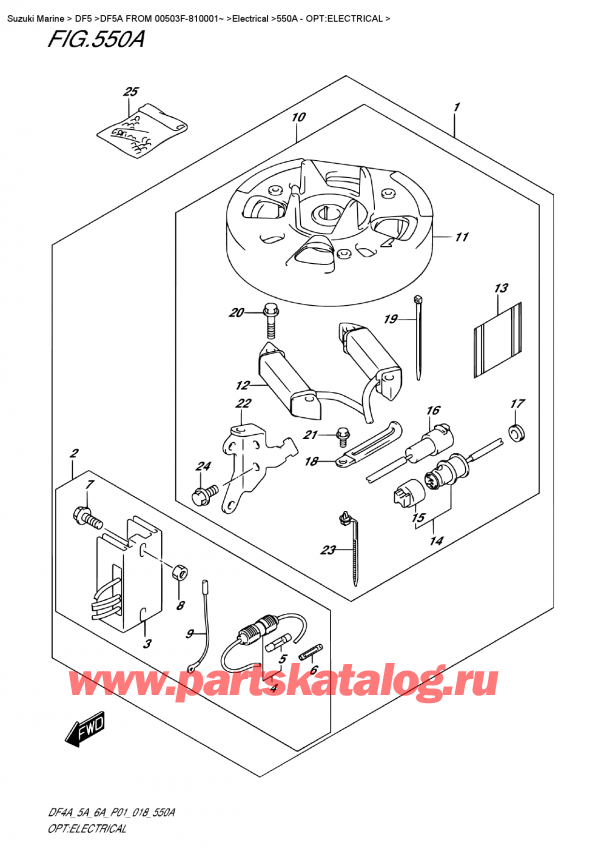  ,   , Suzuki DF5A S/L FROM 00503F-810001~ , Opt:electrical