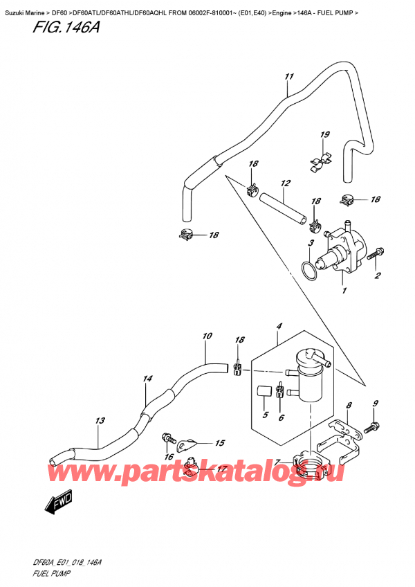  ,   , Suzuki DF60A TS / TL FROM 06002F-810001~ (E01) , Fuel  Pump -  