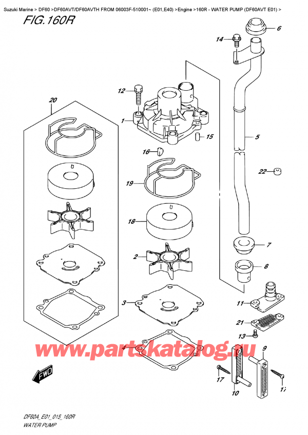   ,   , SUZUKI DF60A VTL / VTX FROM 06003F-510001~   (E01), Water Pump  (Df60Avt  E01)