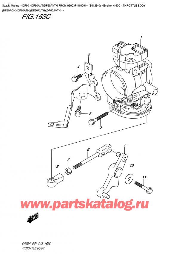   ,  , Suzuki DF60AV TL / TX FROM 06003F-810001~ (E01)  2018 , Throttle  Body  (Df60Aqh)(Df60Ath)(Df50Avth)(Df60Avth)