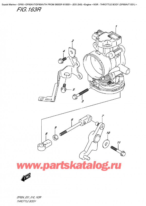  ,   , Suzuki DF60AV TL / TX FROM 06003F-610001~    (E01)  , Throttle  Body  (Df60Avt  E01)