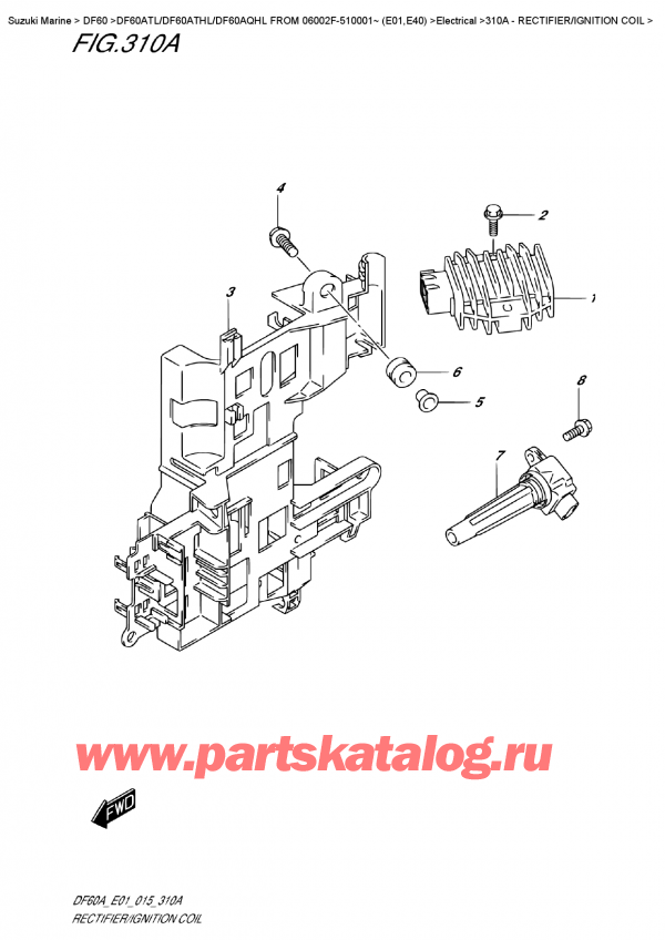 ,  , Suzuki DF60A TS / TL FROM 06002F-510001~ (E01), Rectifier/ignition  Coil