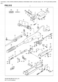 312  -  Opt:tiller  Handle  (Df60A  E01) (312 - :  (Df60A E01))