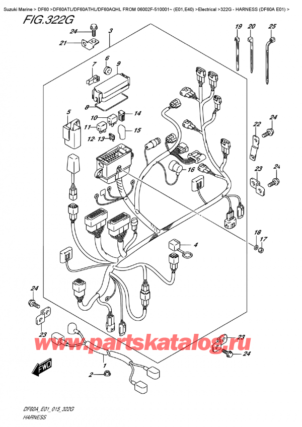   ,   , SUZUKI DF60A TS / TL FROM 06002F-510001~ (E01)  2015 ,   (Df60A E01)