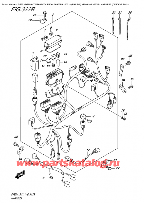 ,   , Suzuki DF60AV TL / TX FROM 06003F-610001~    (E01)  ,   (Df60Avt E01)