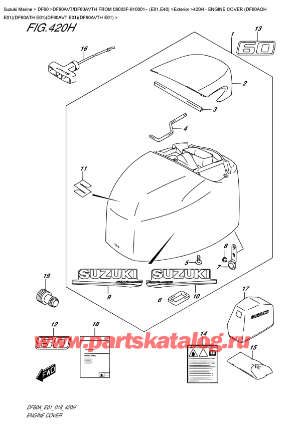   ,   , Suzuki DF60AV TL / TX FROM 06003F-810001~ (E01),   () (Df60Aqh E01) (Df60Ath E01) (Df60Avt E01) (Df60Avth E01)