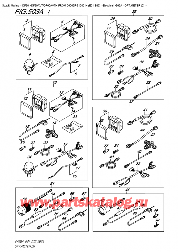 ,    , Suzuki DF60A VTL / VTX FROM 06003F-510001~   (E01)  2015 , :  (2)