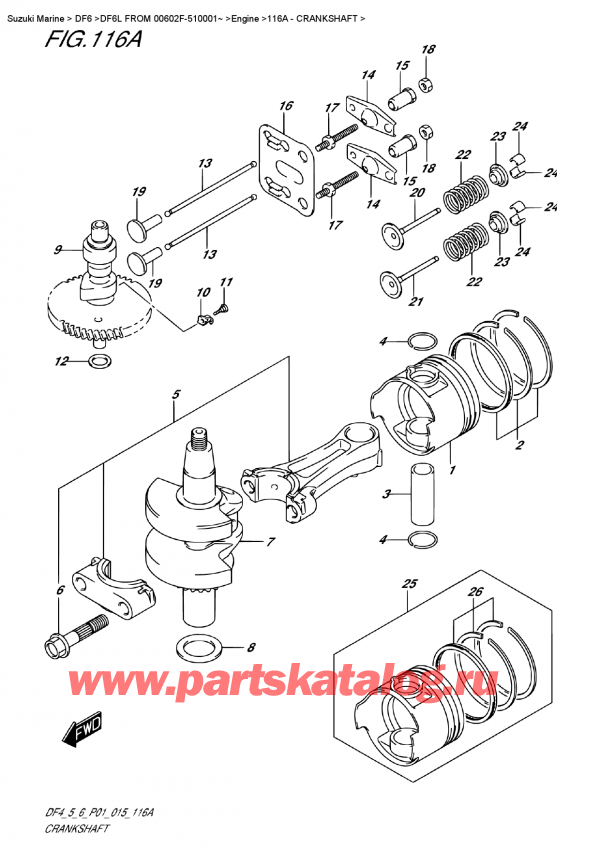  ,   , Suzuki DF6 S-L FROM 00602F-510001~ (P01)  2015 , 