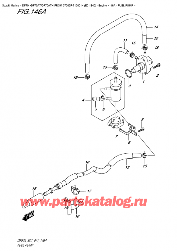  ,   , SUZUKI DF70A TL FROM 07003F-710001~ (E01)    2017 ,   / Fuel Pump