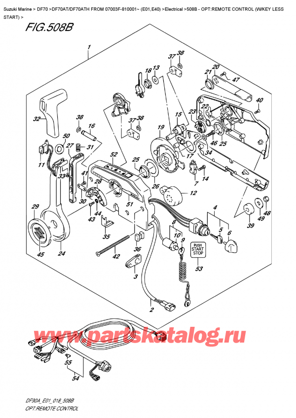  ,   , Suzuki DF70A TL FROM 07003F-810001~ (E01) , :   (W /  Less Start)