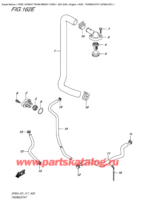   ,   , Suzuki DF80A TL FROM 08002F-710001~ (E01) , Thermostat  (Df80A  E01) -  (Df80A E01)