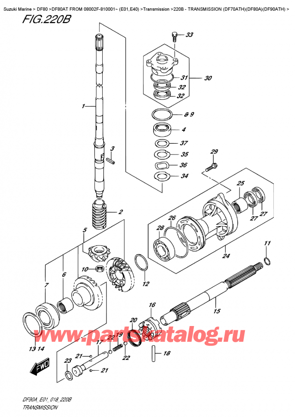  ,    , Suzuki DF80A TL FROM 08002F-810001~ (E01),  (Df70Ath) (Df80A) (Df90Ath)