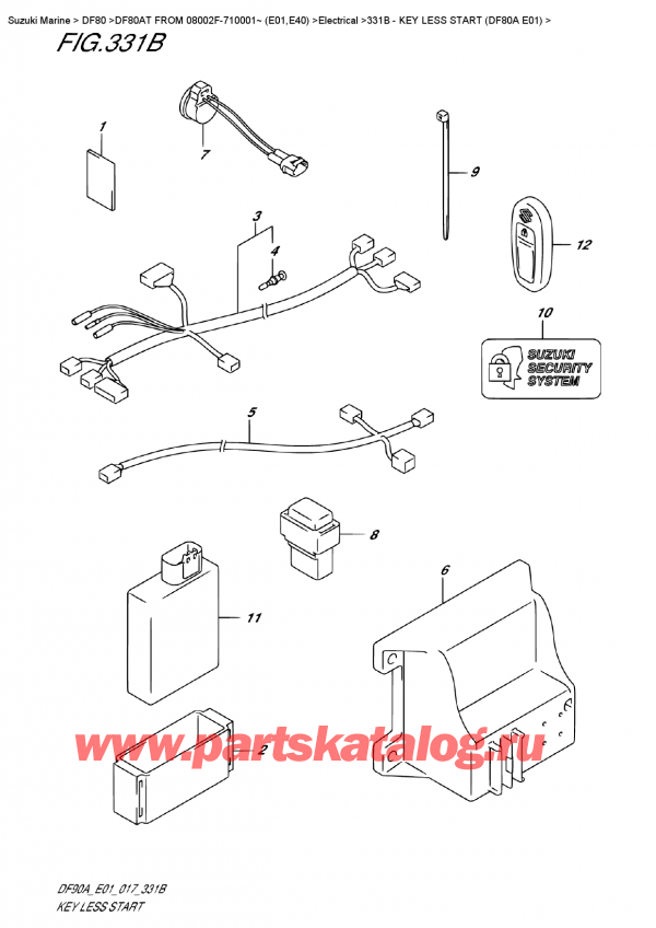   ,   , Suzuki DF80A TL FROM 08002F-710001~ (E01)   2017 , Key  Less Start   (Df80A  E01) /  Less Start (Df80A E01)