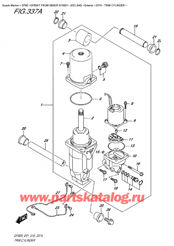  ,   , Suzuki DF80AT FROM 08002F-610001~ (E01,E40) ,   - Trim  Cylinder