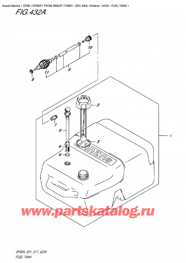  ,   ,  DF80A TL FROM 08002F-710001~ (E01) , Fuel  Tank