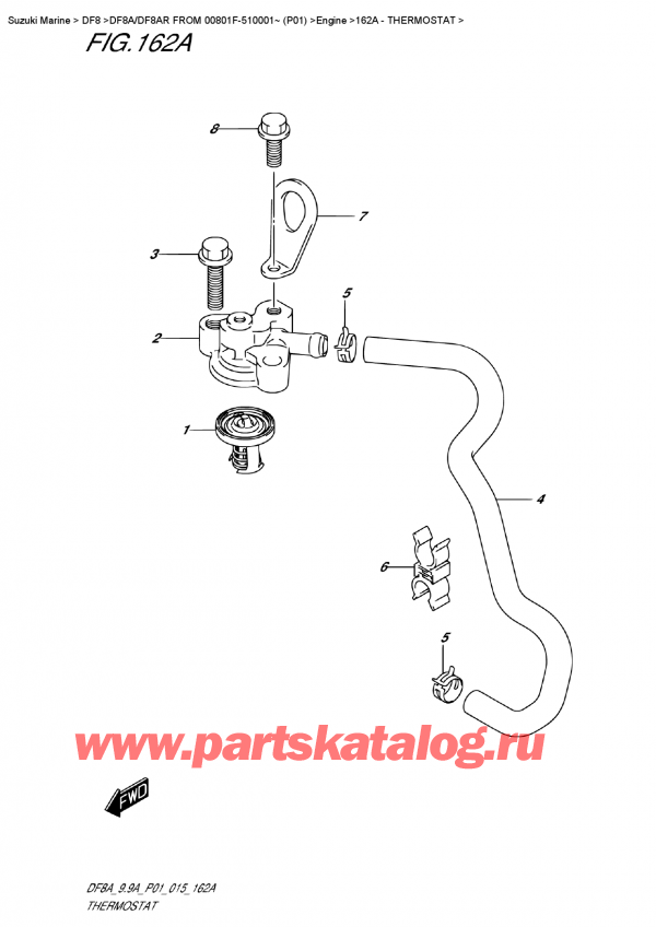  ,   , Suzuki DF8A S FROM 00801F-510001~ (P01), Thermostat