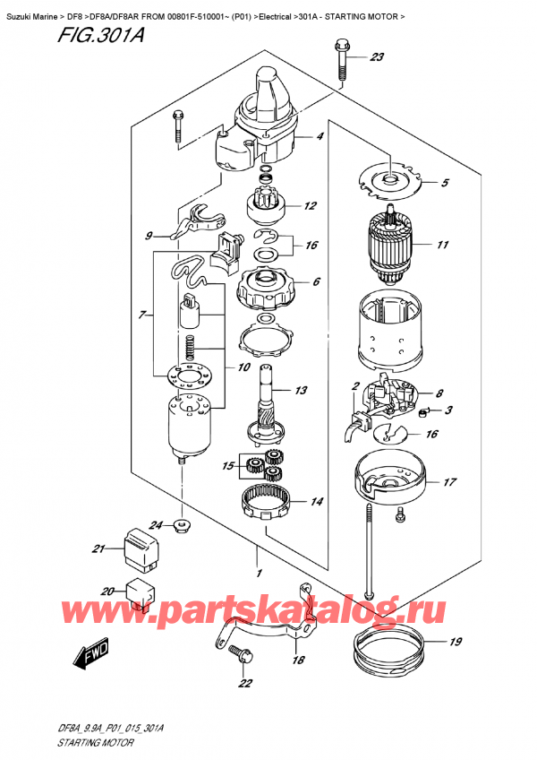 ,   , Suzuki DF8A S FROM 00801F-510001~ (P01)  2015 ,  