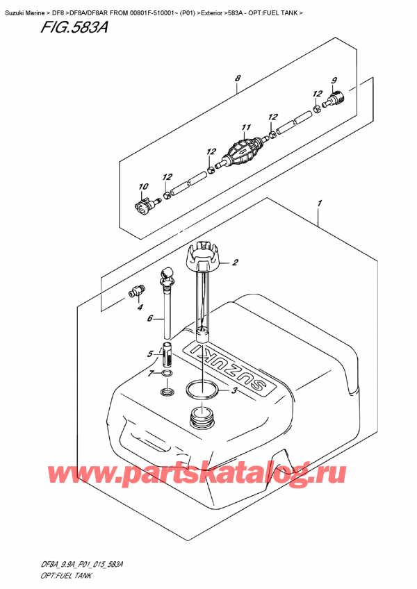  ,    , Suzuki DF8A S FROM 00801F-510001~ (P01)  2015 , :  