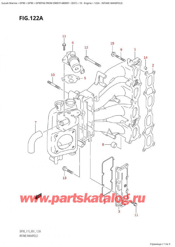  ,   , SUZUKI Suzuki DF90TK6 L/X FROM 09001F-680001~  (E01) , Intake Manifold