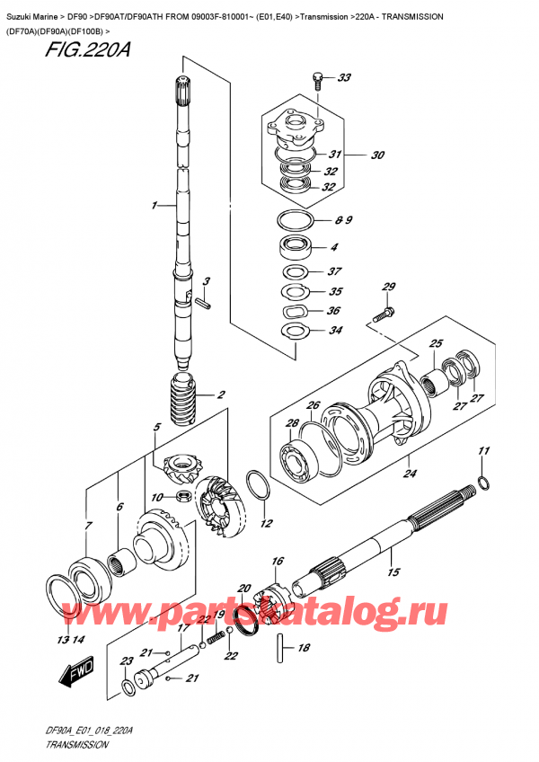  ,   , Suzuki DF90A TL /TX FROM 09003F-810001~ (E01 018),  (Df70A) (Df90A) (Df100B)