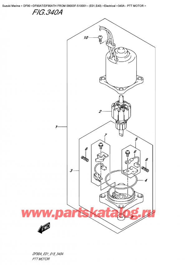  ,   , Suzuki DF90A TL / TX FROM 09003F-510001~ (E01 015)  2015 , Ptt  Motor /  