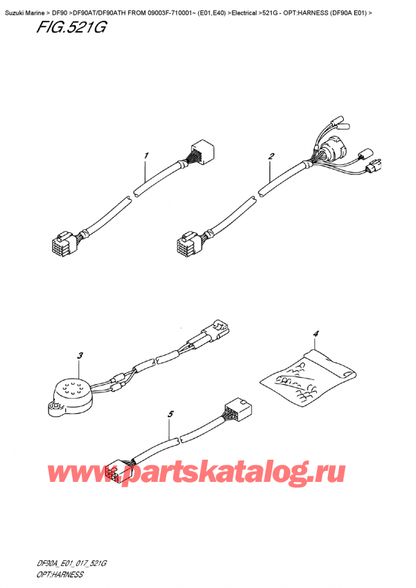  , , Suzuki DF90A TL/TX FROM 09003F-710001~ (E01)  2017 , Opt:harness  (Df90A  E01) / :   (Df90A E01)