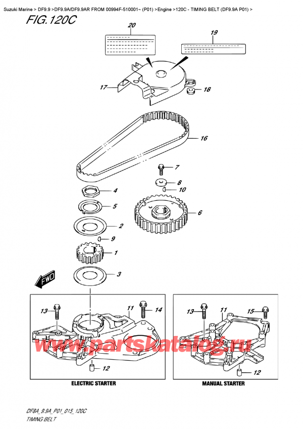  ,   , Suzuki DF9.9AS FROM 00994F-510001~ (P01),   (Df9.9A P01)