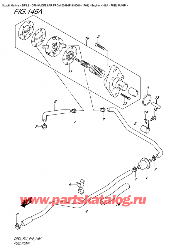 ,   ,  DF9.9A S FROM 00994F-810001~ (P01),   / Fuel Pump