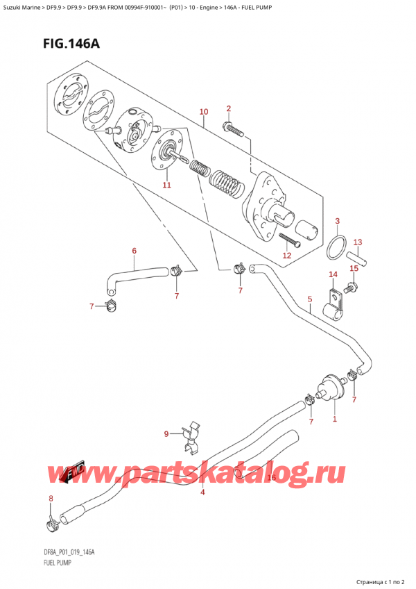  , , Suzuki DF9.9A S/L FROM 00994F-910001~ (P01)  2019 ,  