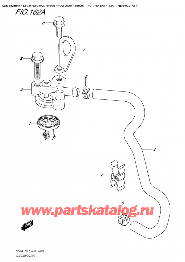  ,   , Suzuki DF9.9A S FROM 00994F-810001~ (P01), Thermostat