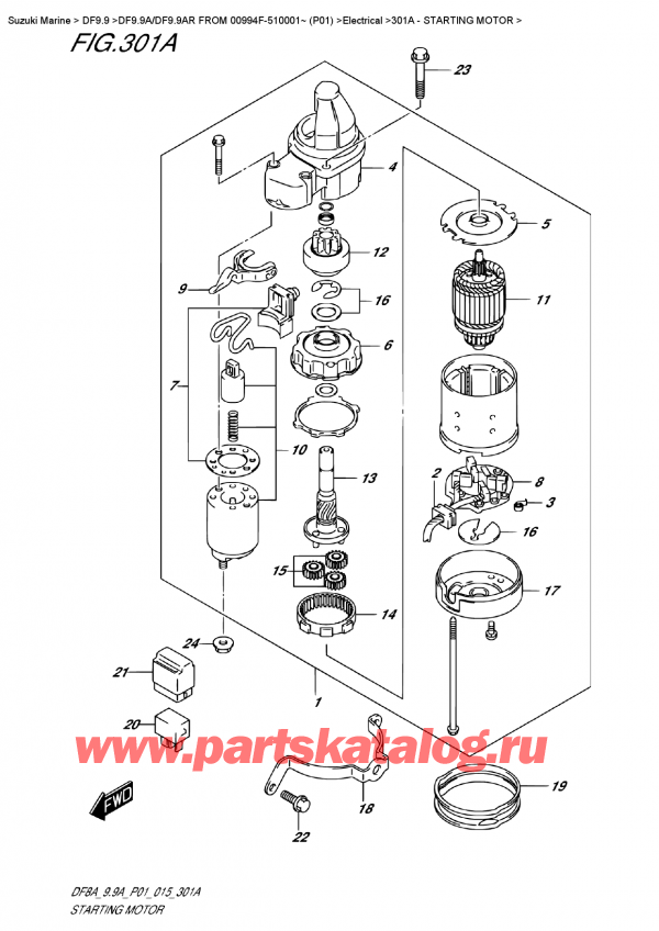 ,  , SUZUKI DF9.9AS FROM 00994F-510001~ (P01),  