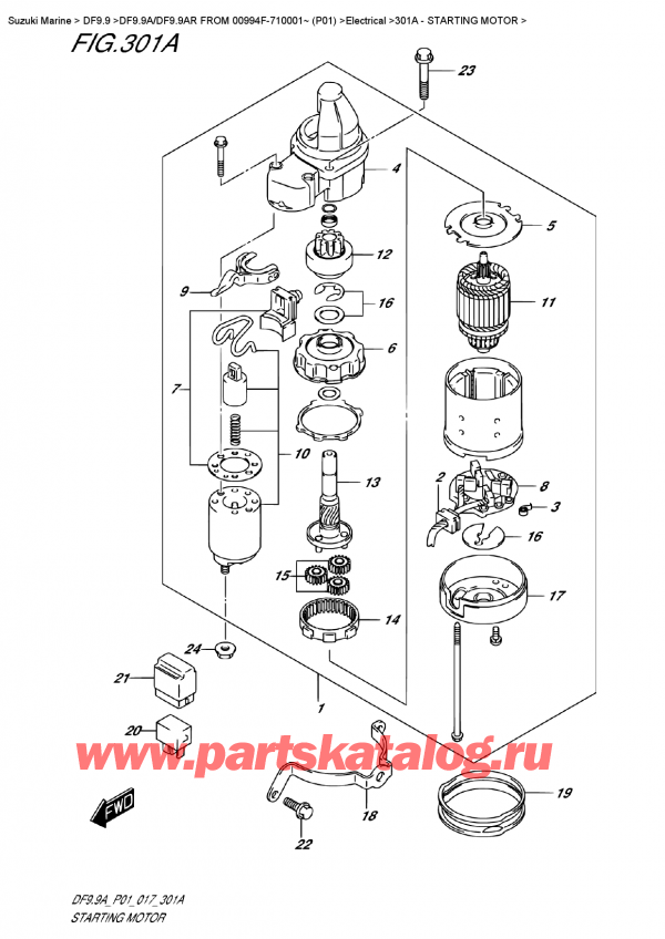  ,   , SUZUKI DF9.9A S FROM 00994F-710001~ (P01)    2017 ,  