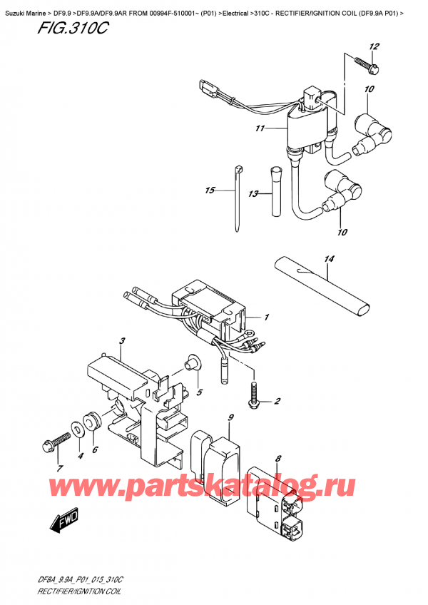  , , SUZUKI DF9.9AS FROM 00994F-510001~ (P01)  2015 ,  /   (Df9.9A P01)