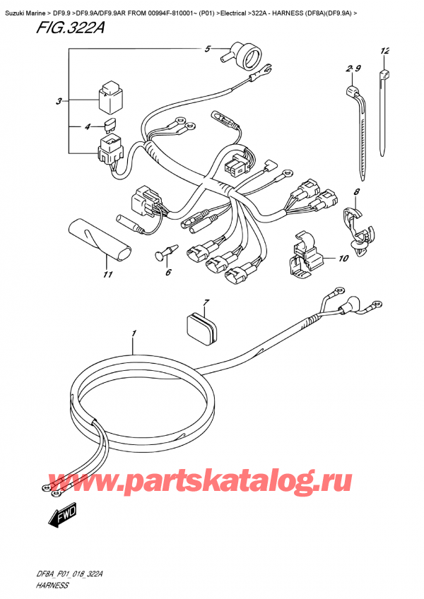  ,    , Suzuki DF9.9A S FROM 00994F-810001~ (P01),   (Df8A) (Df9.9A)