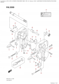 335D  -  Clamp  Bracket  (Df9.9Bt,Df9.9Bth,Df15At,Df20At, (335D -   (Df9.9Bt, Df9.9Bth, Df15At, Df20At,)