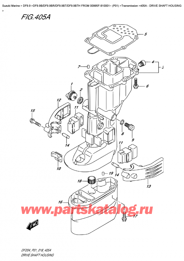  ,   , Suzuki DF9.9B TL FROM 00995F-810001~ (P01) , Drive  Shaft  Housing