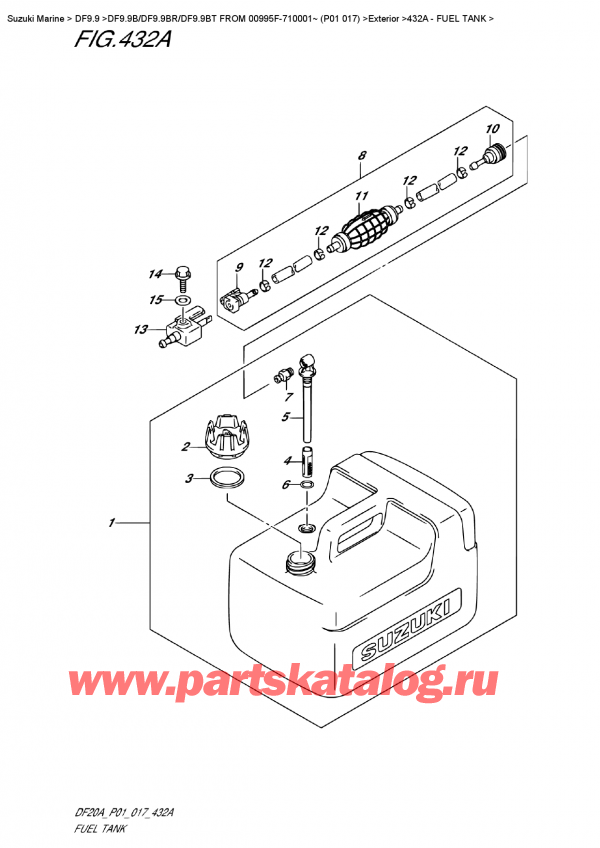  ,   , Suzuki DF9.9B RS/RL FROM 00995F-710001~ (P01 017)    2017 ,  