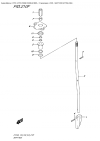 210F  -  Shift  Rod  (Dt15A P40) (210F -   (Dt15A P40))