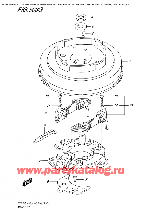   ,   , SUZUKI DT15A S / L FROM 01504-610001~ (P40 016),  () (Dt15A P40)