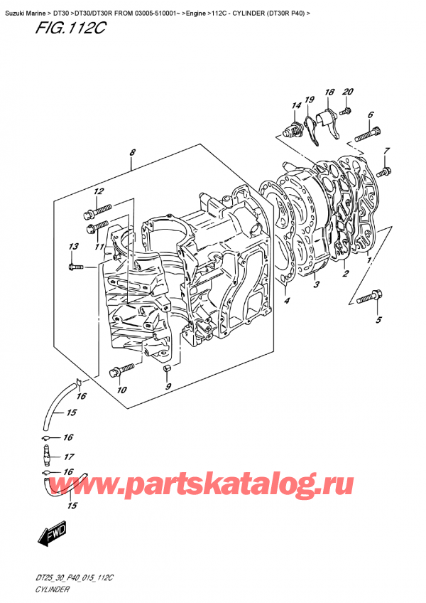  ,   , Suzuki DT30R S/L FROM 03005-510001~,  (Dt30R P40)