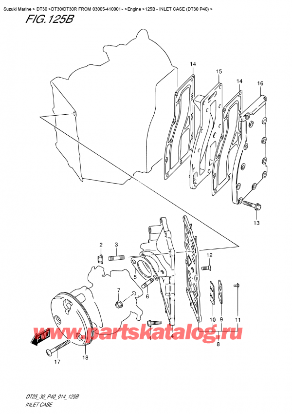  ,   , Suzuki DT30E S / L FROM 03005-410001~ , Inlet  Case  (Dt30 P40)