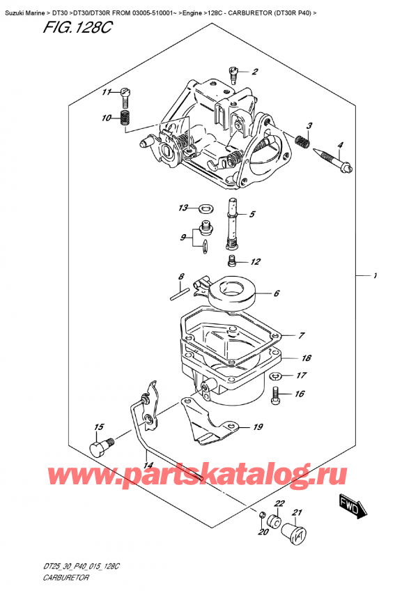  ,   , Suzuki DT30R S/L FROM 03005-510001~, Carburetor (Dt30R  P40)