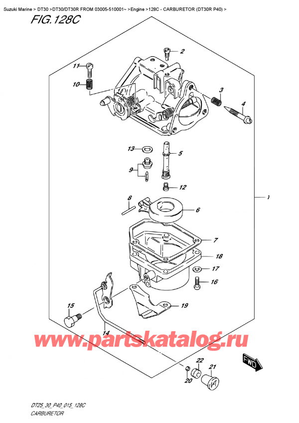  ,   ,  DT30R S/L FROM 03005-510001~  2015 , Carburetor (Dt30R  P40) -  (Dt30R P40)