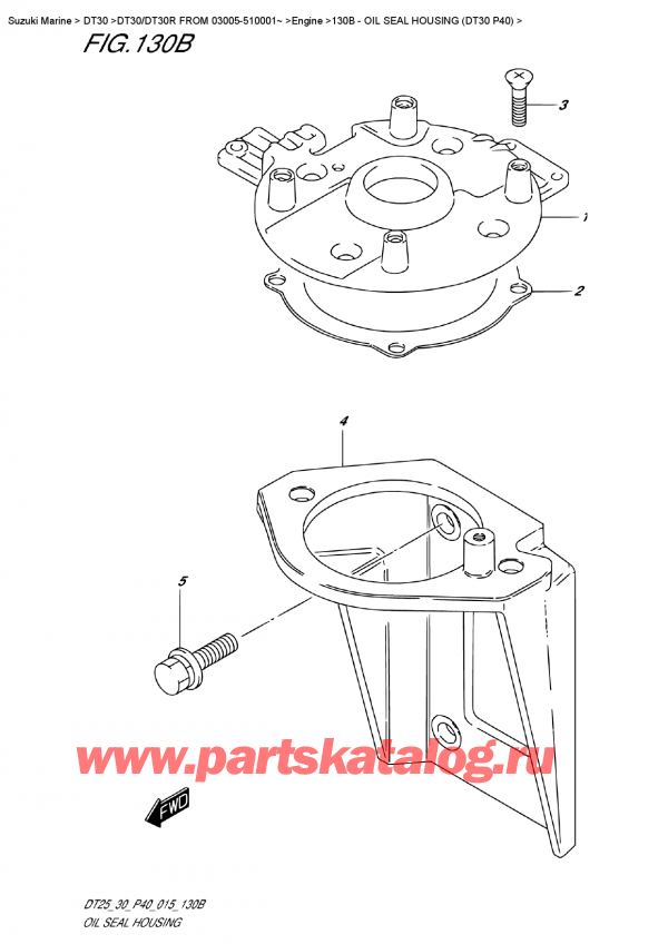  ,    , Suzuki DT30 S/L FROM 03005-510001~,   (Dt30 P40) - Oil  Seal  Housing (Dt30 P40)