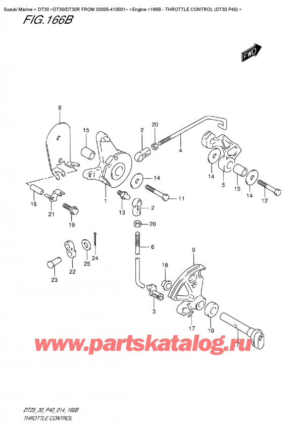  ,   , Suzuki DT30 S-L FROM 03005-410001~, Throttle  Control  (Dt30  P40)