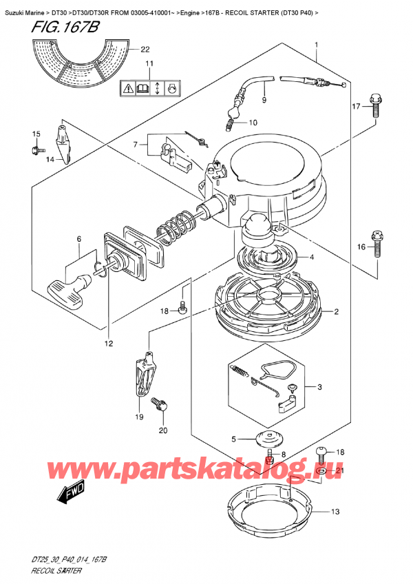  ,    , Suzuki DT30 S-L FROM 03005-410001~, Recoil  Starter (Dt30 P40)