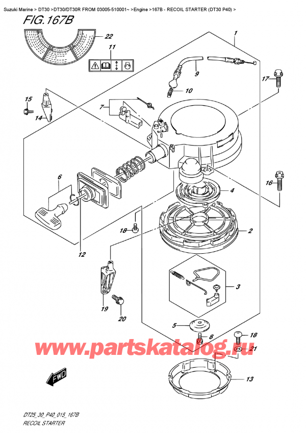  ,   , Suzuki DT30 S/L FROM 03005-510001~  2015 ,   (Dt30 P40)