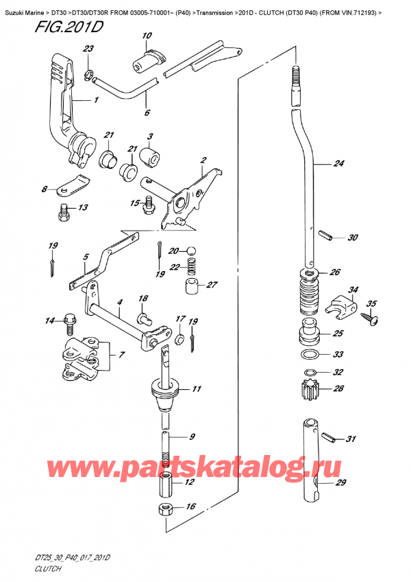   , , Suzuki DT30E S/L FROM 03005-710001~ (P40)  2017 ,  (Dt30 P40) (From Vin.712193)